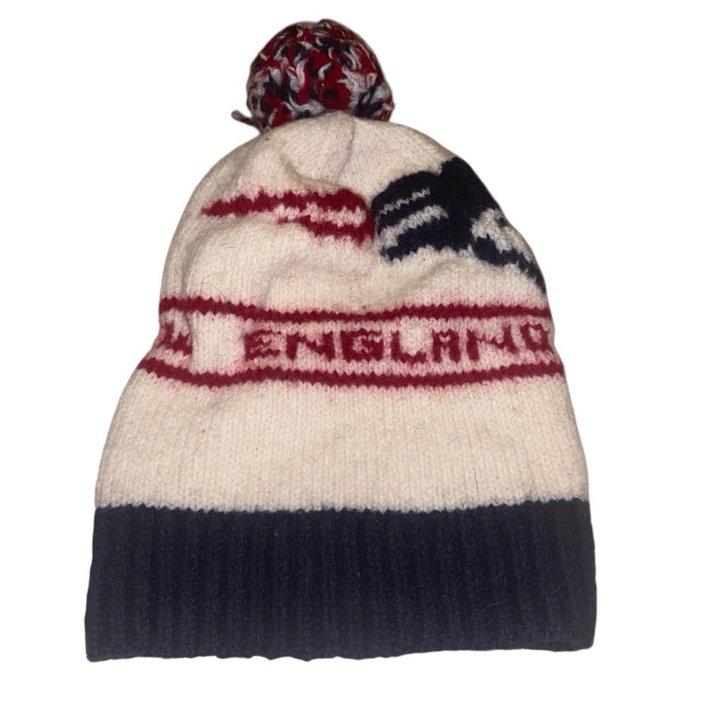 New England Patriots Winter Hat Retro Pom Knit Beanie Winter Vintage Handknit
